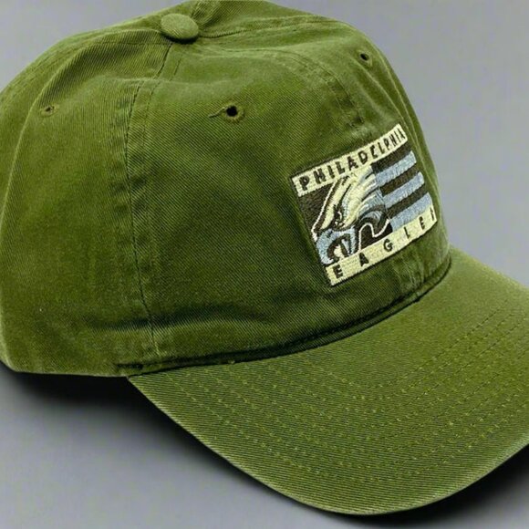 Philadelphia Eagles Vintage 2001 NFL Green "Flag" NOS Logo Cap - Picture 2 of 6